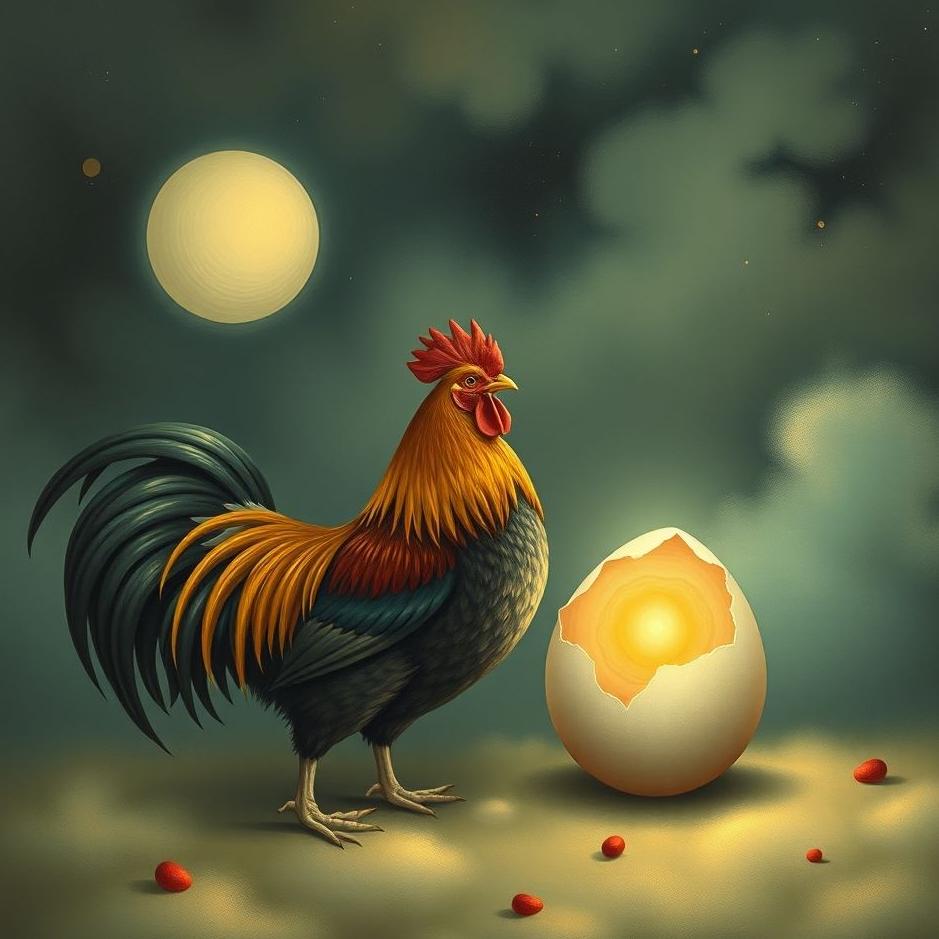 Dream : A rooster and an egg in a dream