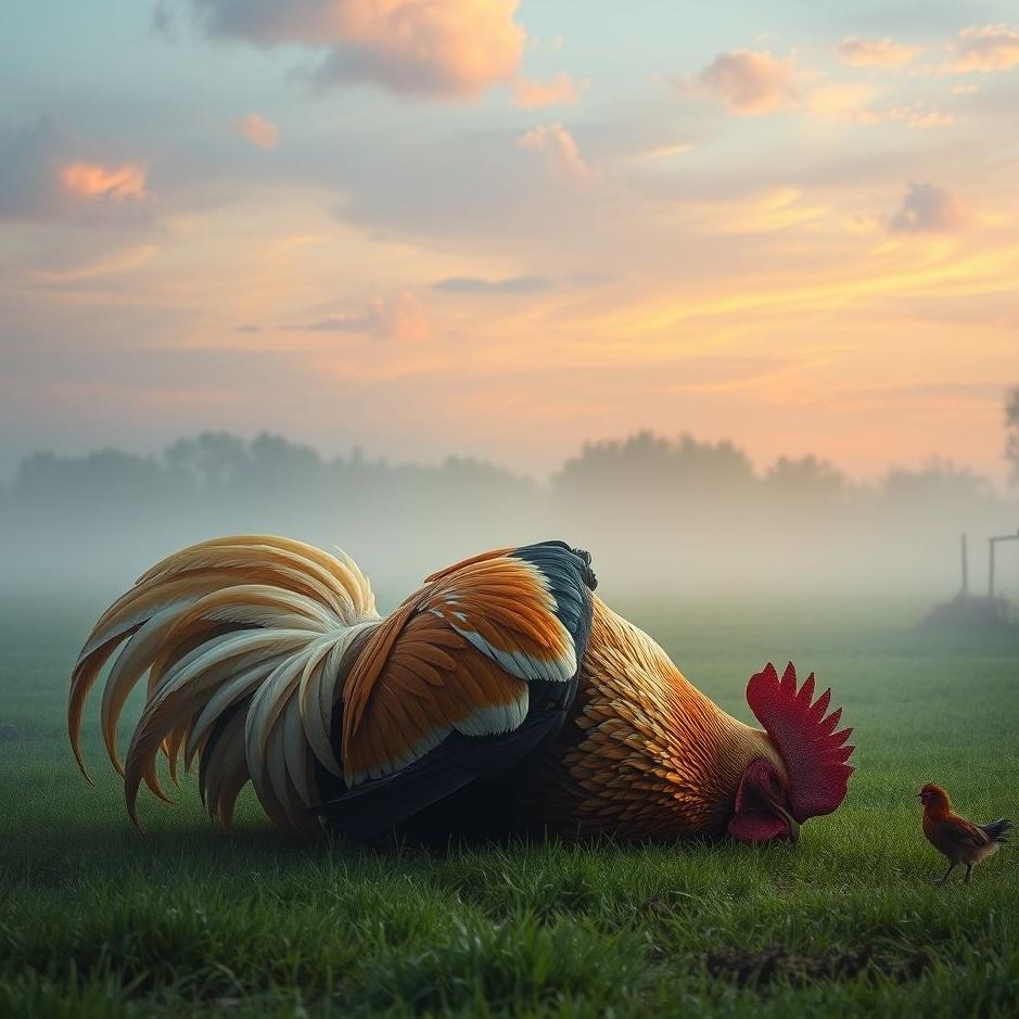 Dream : A rooster die in a dream
