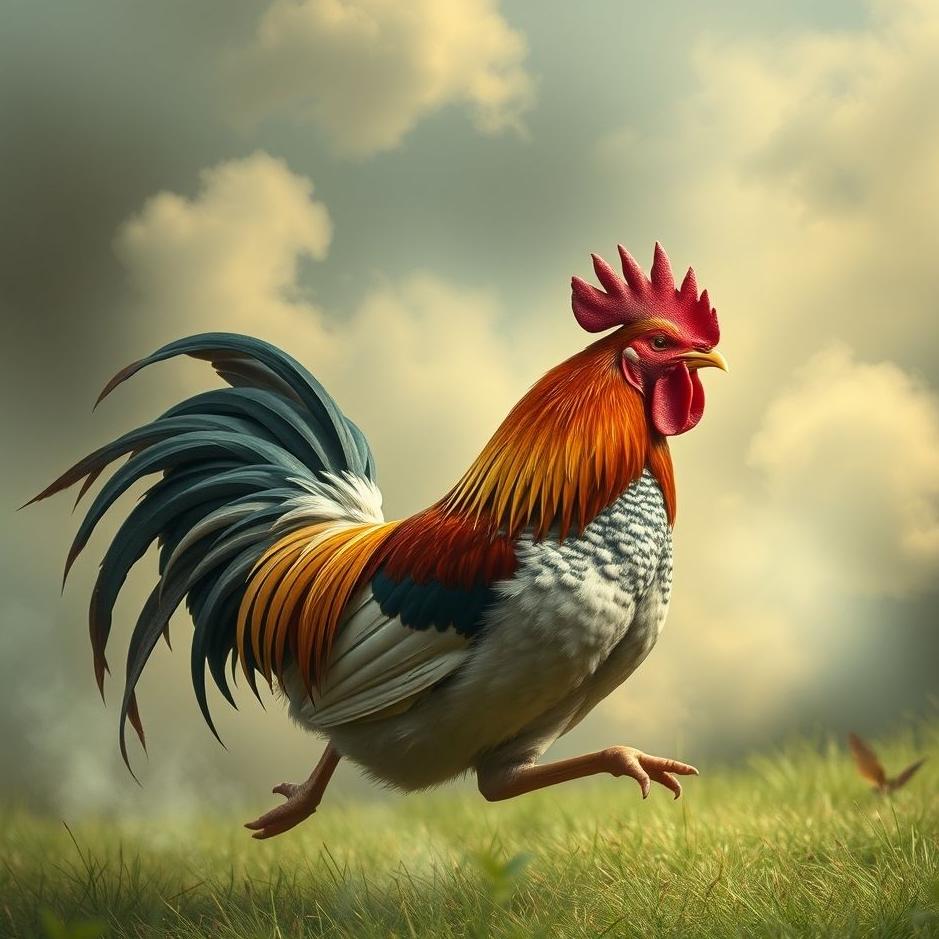 Dream : A rooster running around in a dream