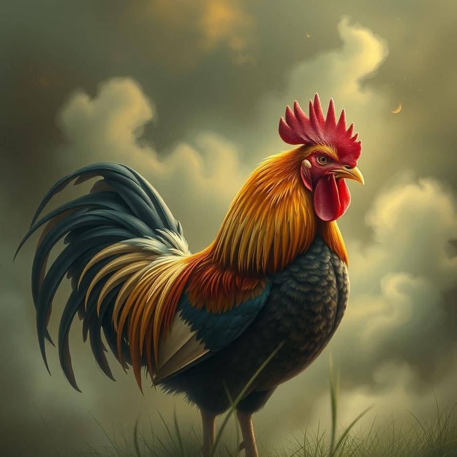 Dream : A rooster stuttering in a dream