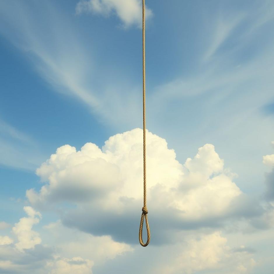 Dream : A rope hanging from the sky in a dream