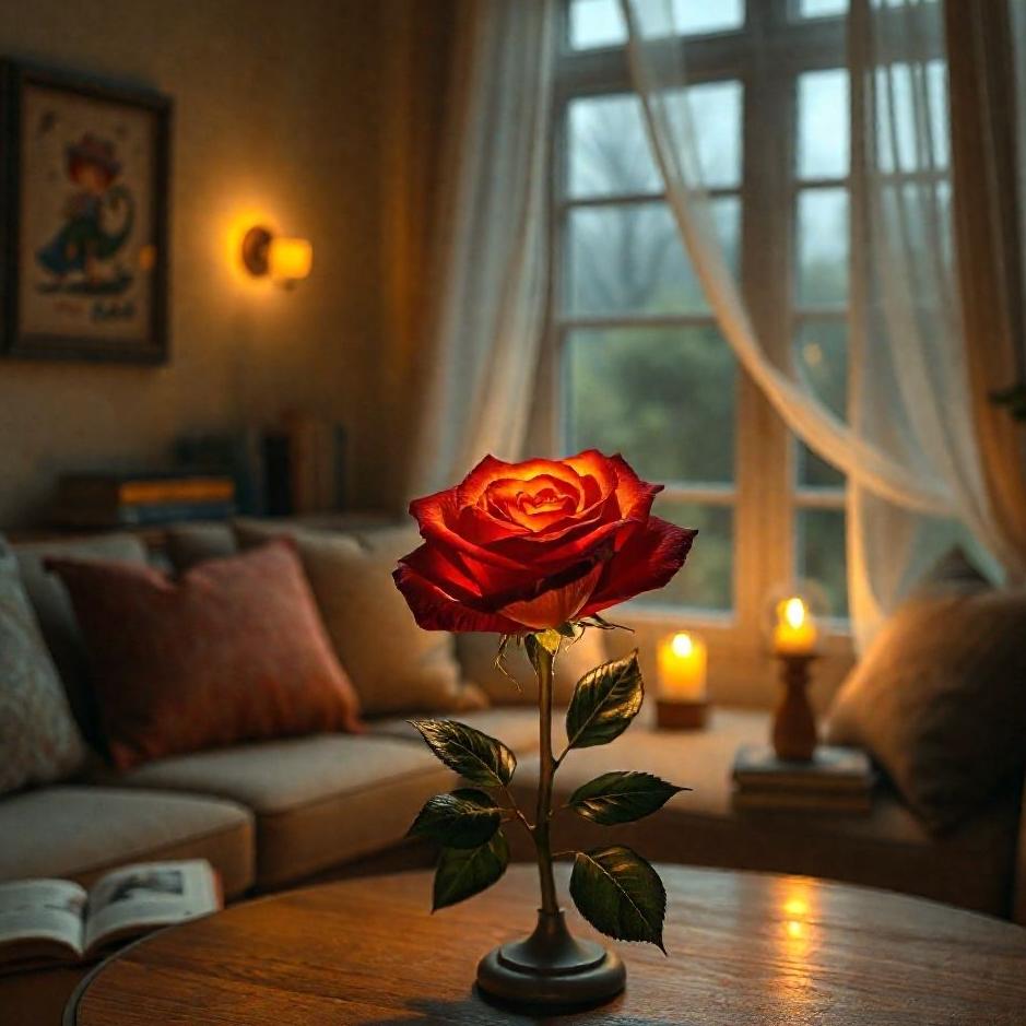 Dream : A rose at home in a dream