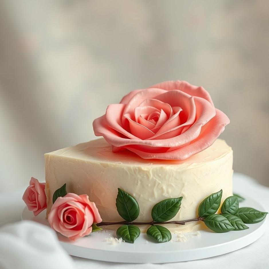 Dream : A rose cake in a dream