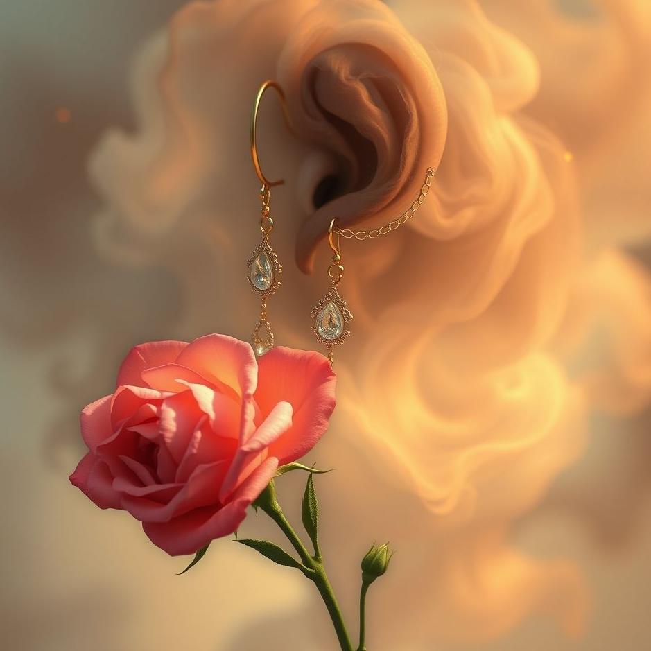 Dream : A rose earring in a dream