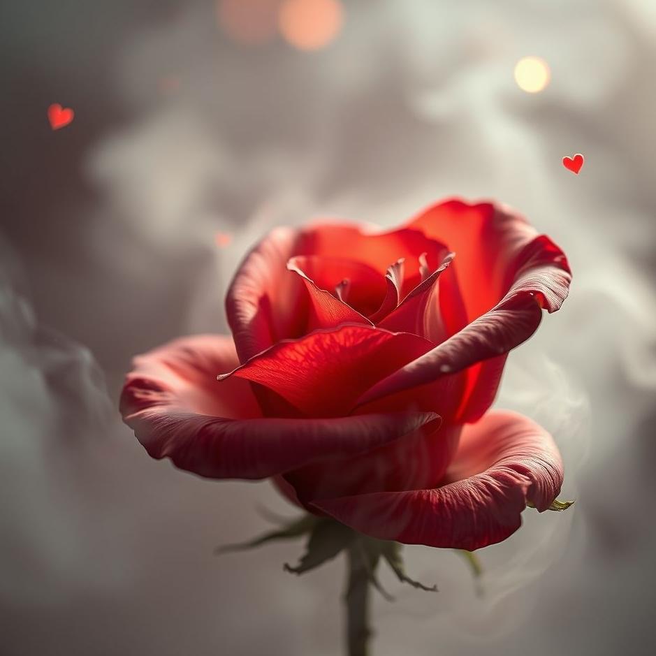 Dream : A rose falling apart in a dream