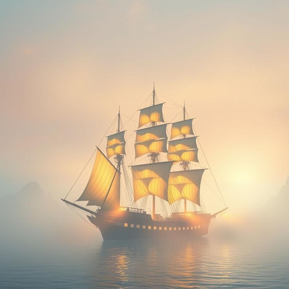 Dream : A sailing ship in a dream