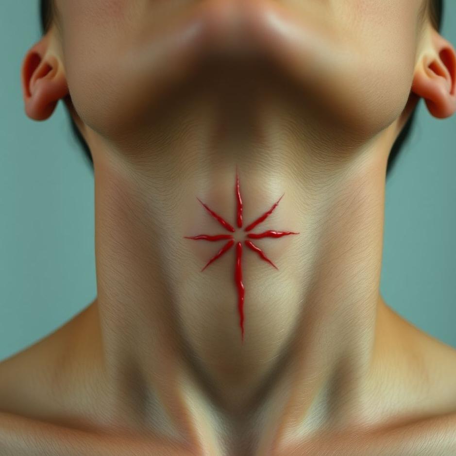 Dream : A scar on the neck 