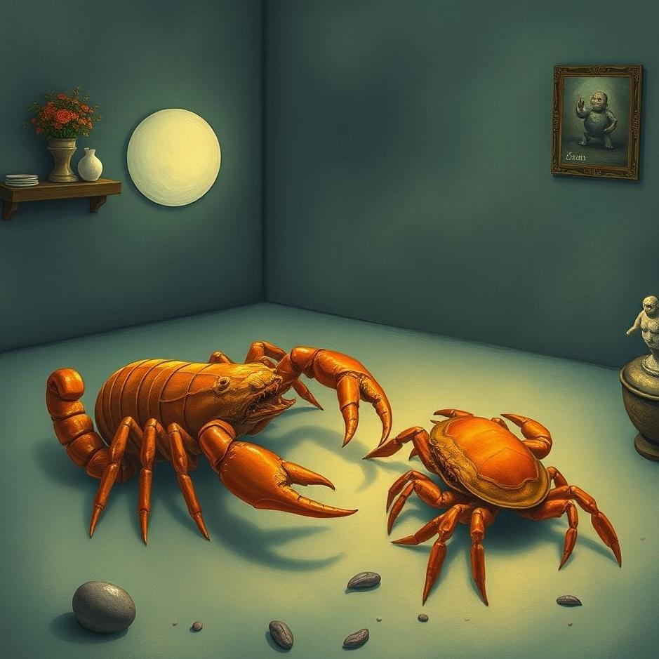 Dream : A scorpion and a crab at home in a dream