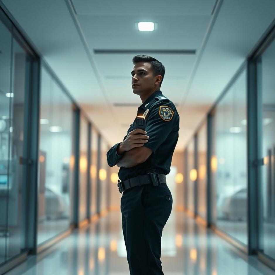 Dream : A security guard in a hospital in a dream