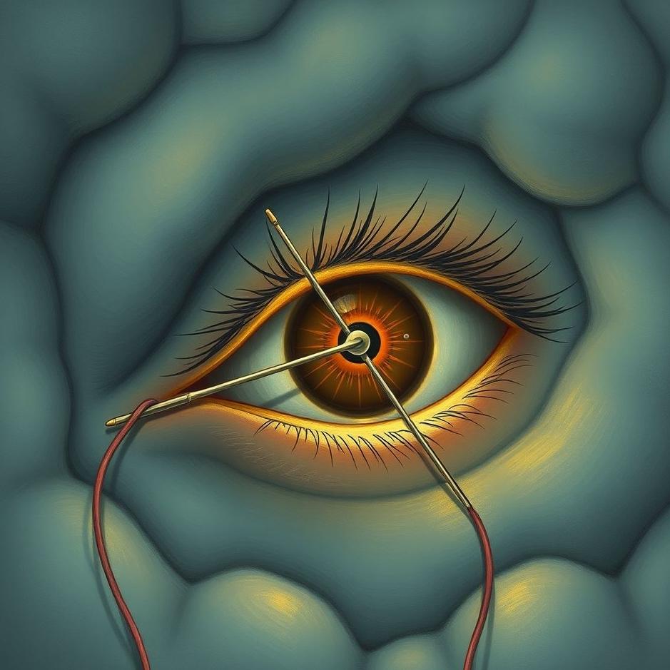 Dream : A sewing needle stuck in the eye in a dream