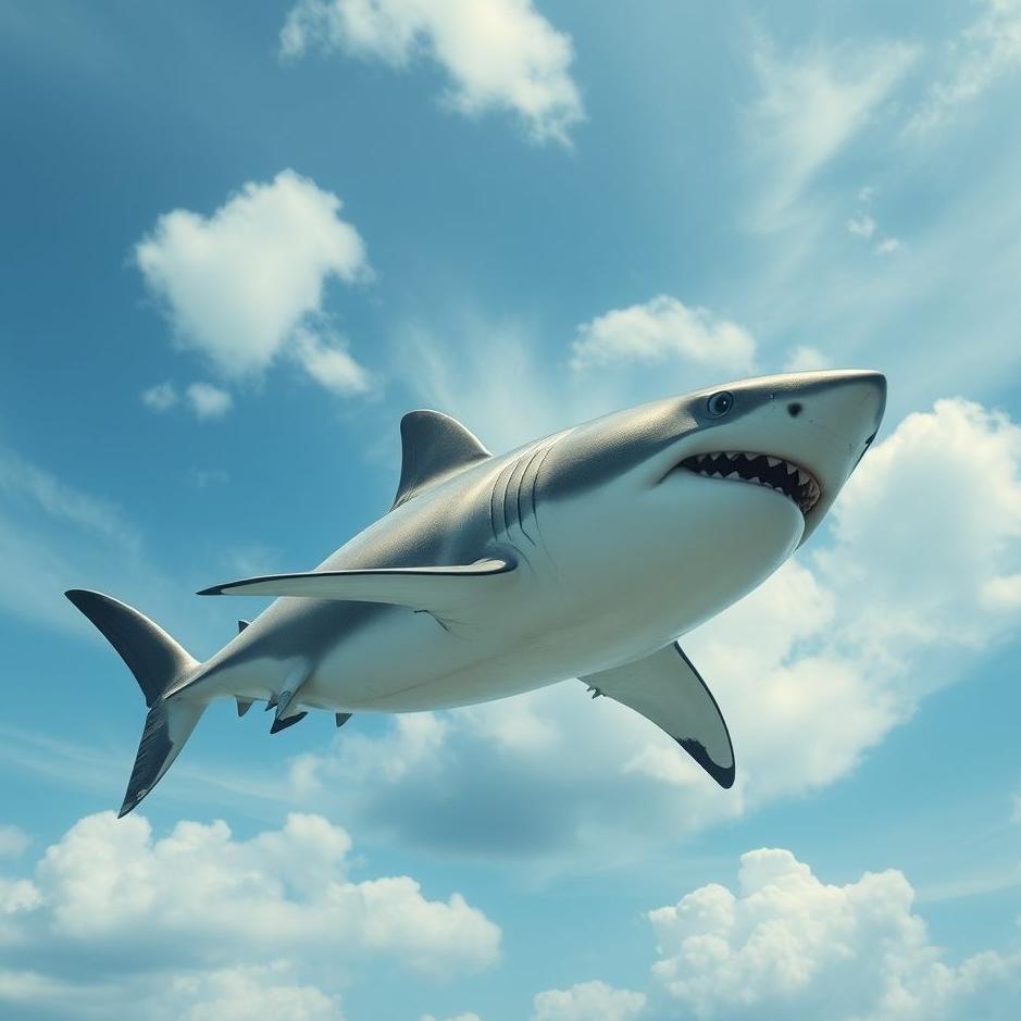 Dream : A shark in the sky in a dream