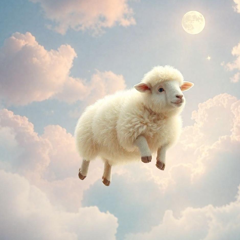 Dream : A sheep in the air in a dream