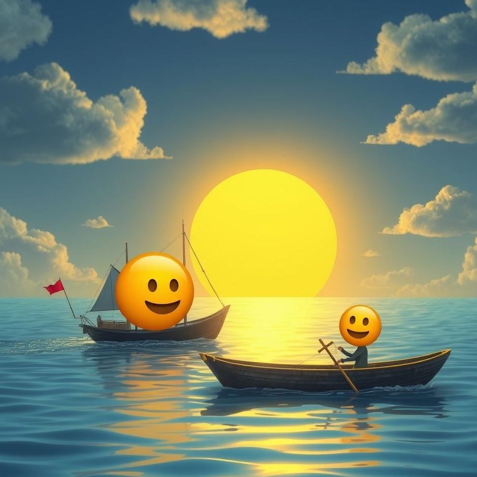 Dream : A ship and a rowboat in a dream