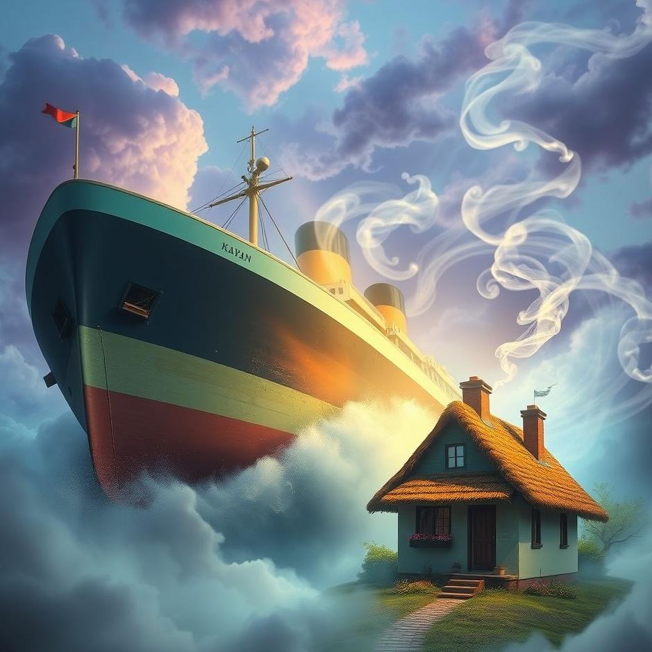 Dream : A ship crashing into a house in a dream