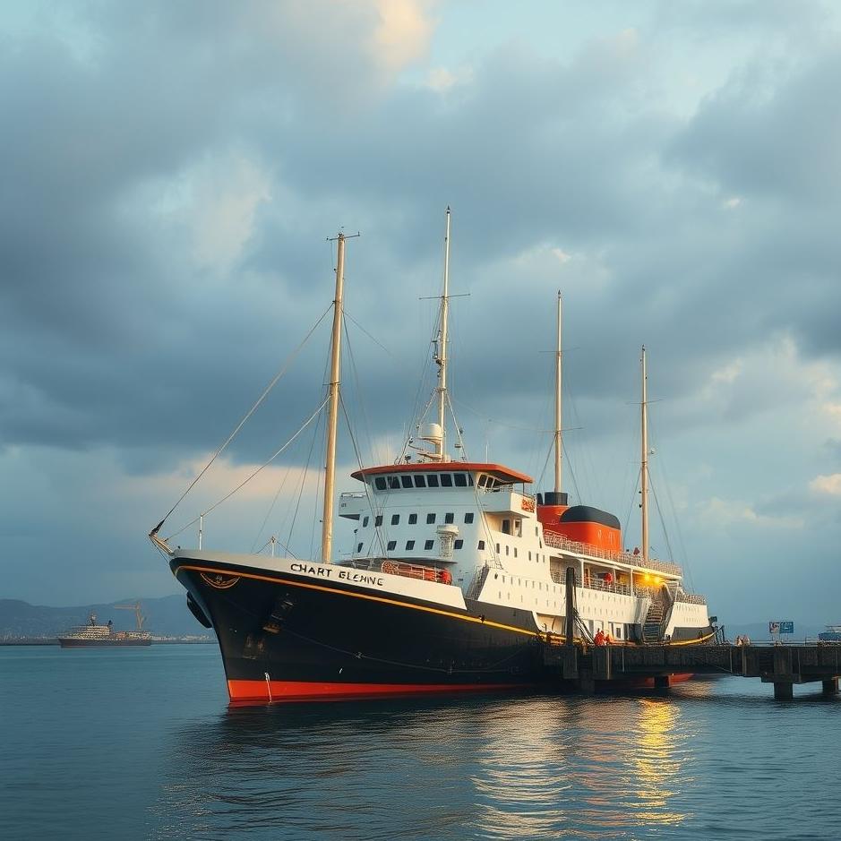 Dream : A ship docked at the port in a dream
