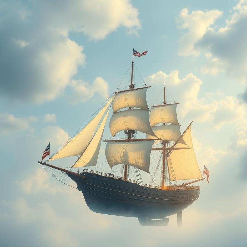 Dream : A ship in the air in a dream