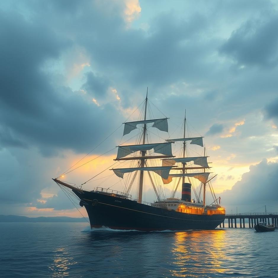 Dream : A ship leaving the port in a dream