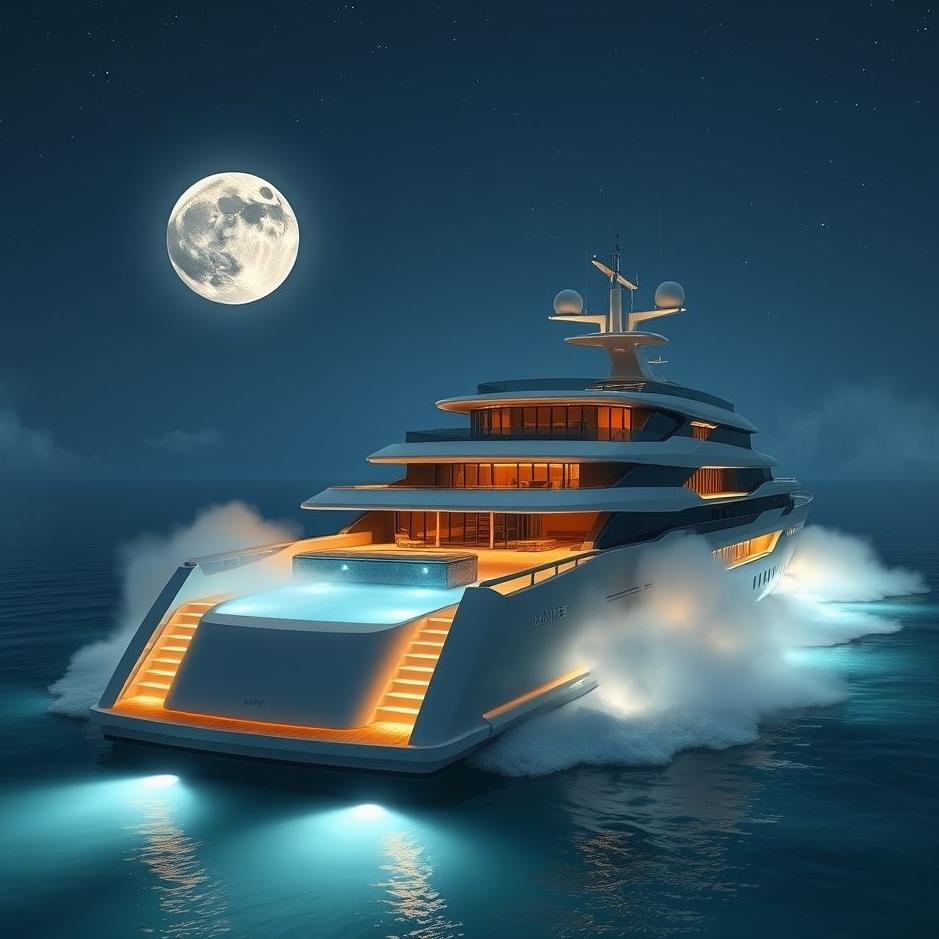 Dream : A ship with a pool in a dream