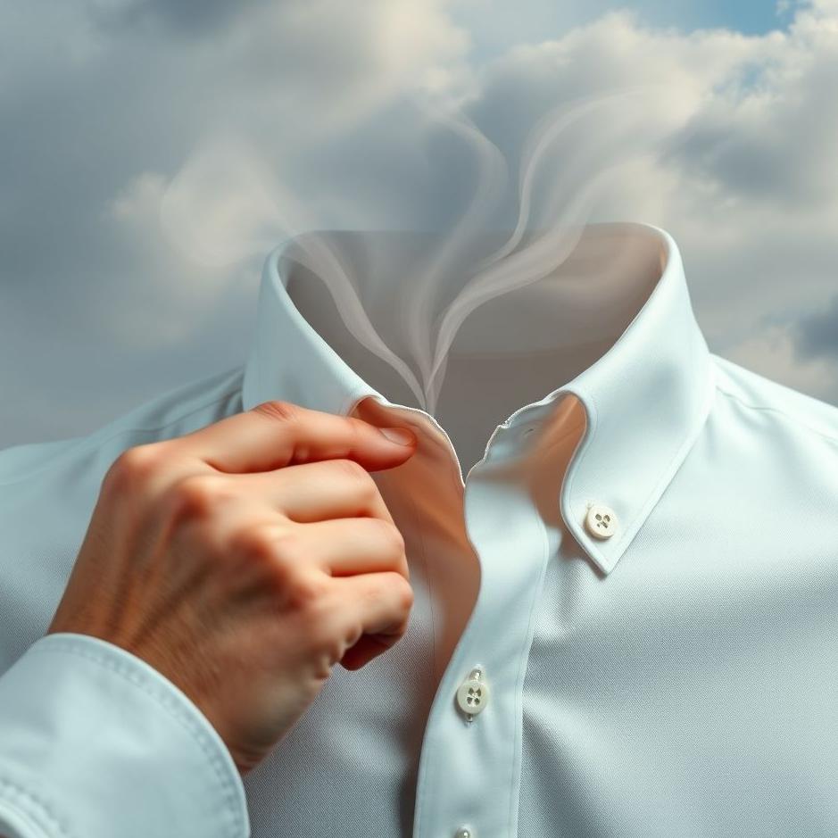 Dream : A shirt collar being fixed in a dream