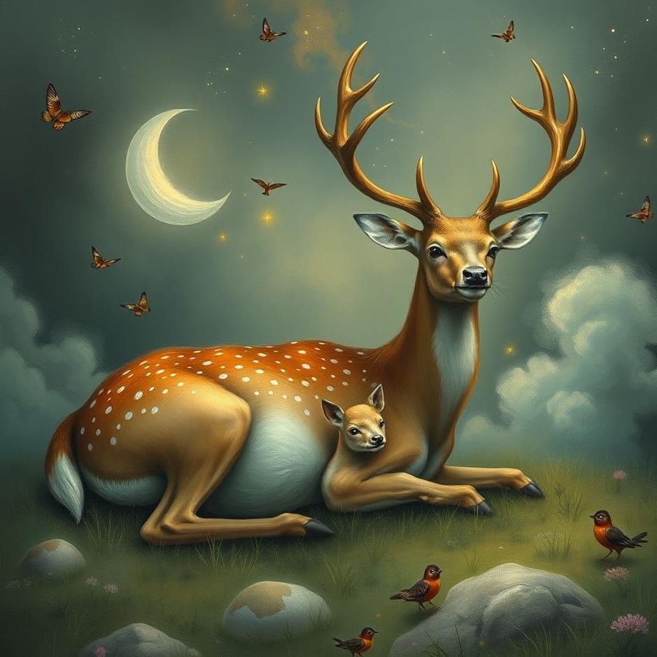 Dream : A sick deer in a dream