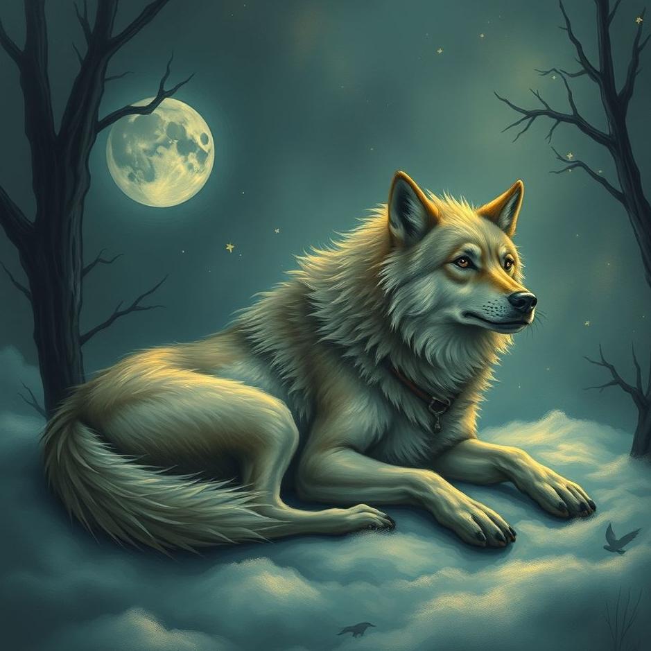Dream : A sick wolf in a dream