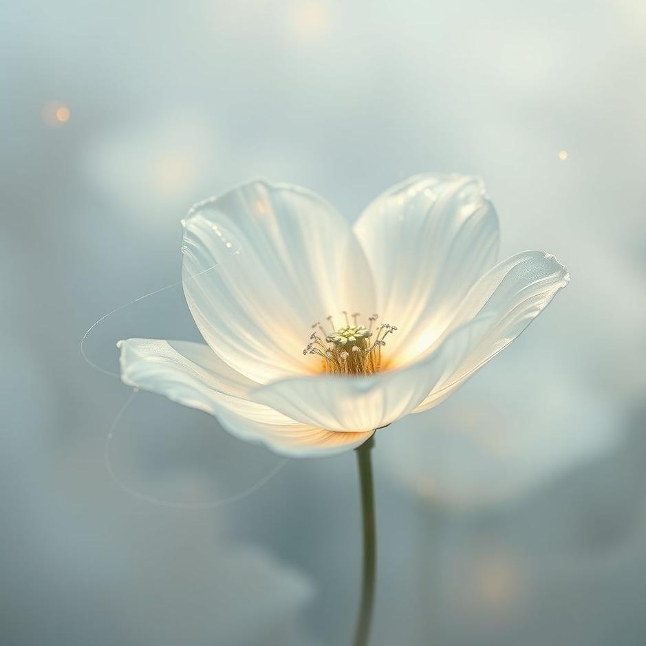 Dream : A silver flower in a dream