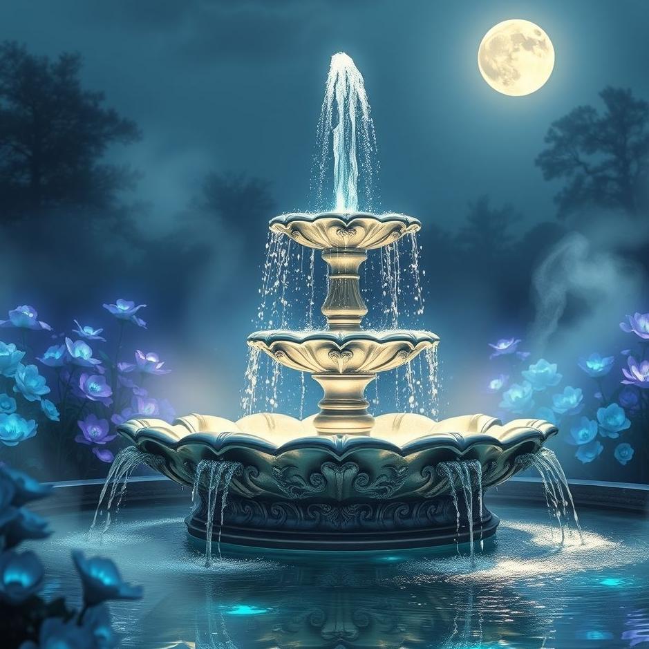 Dream : A silver fountain in a dream