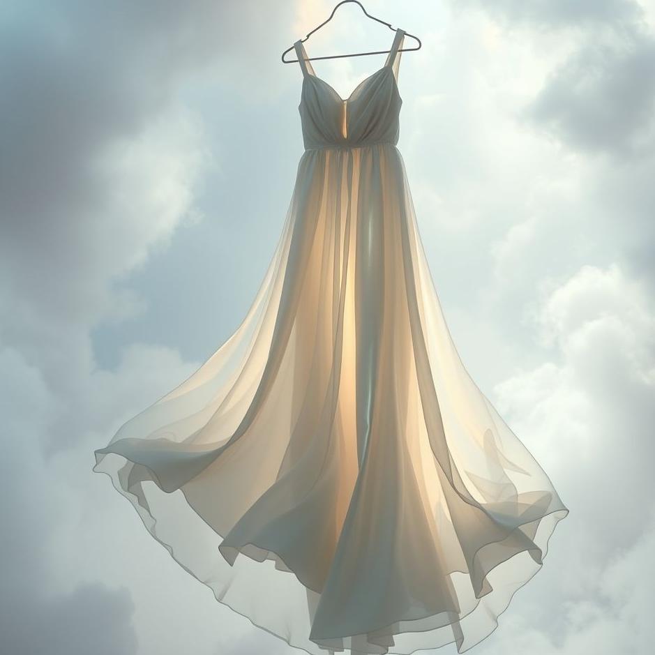 Dream : A silver gray dress in a dream