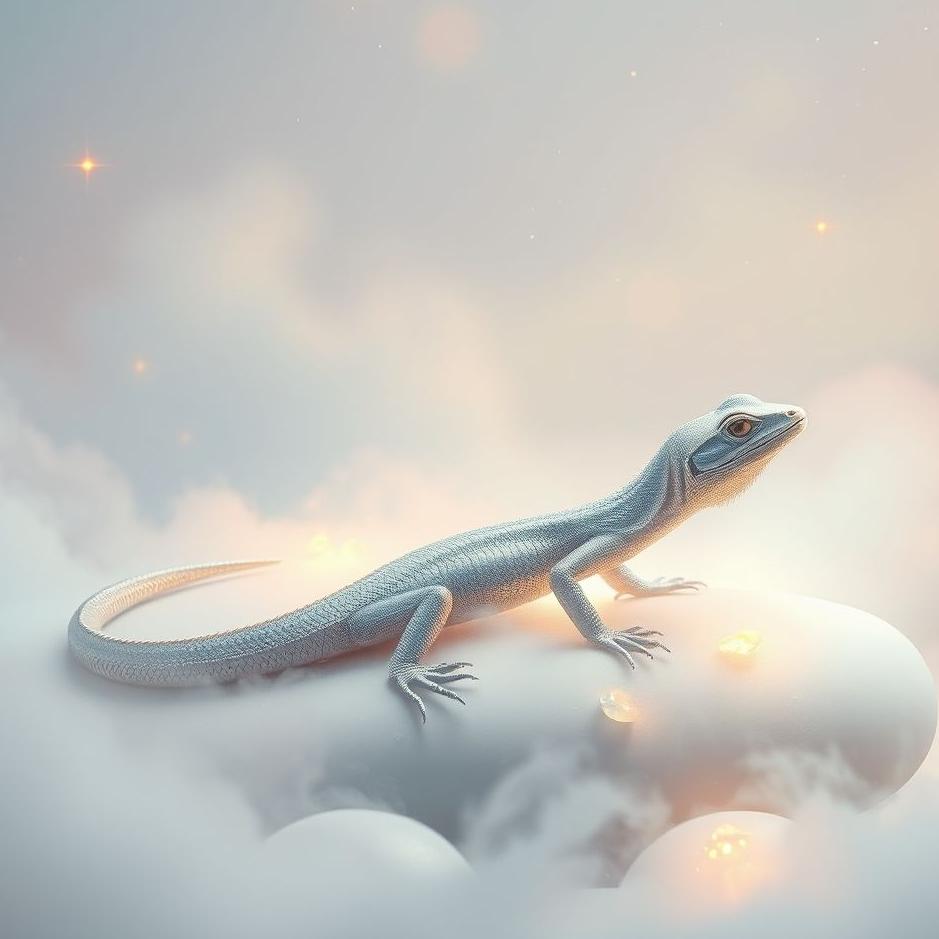 Dream : A silver lizard in a dream