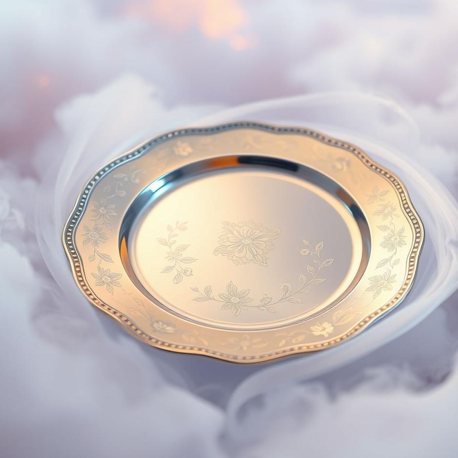 Dream : A silver tea plate in a dream