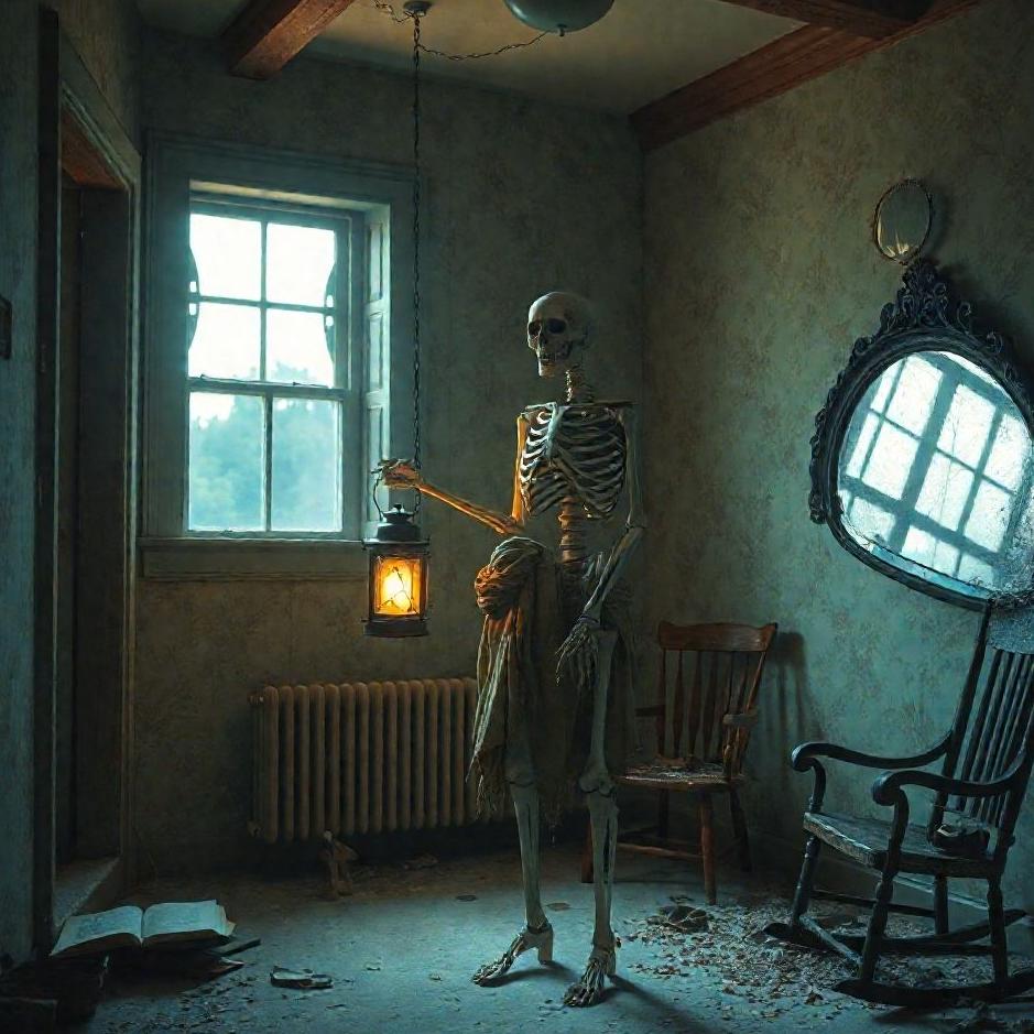 Dream : A skeleton in a house in a dream
