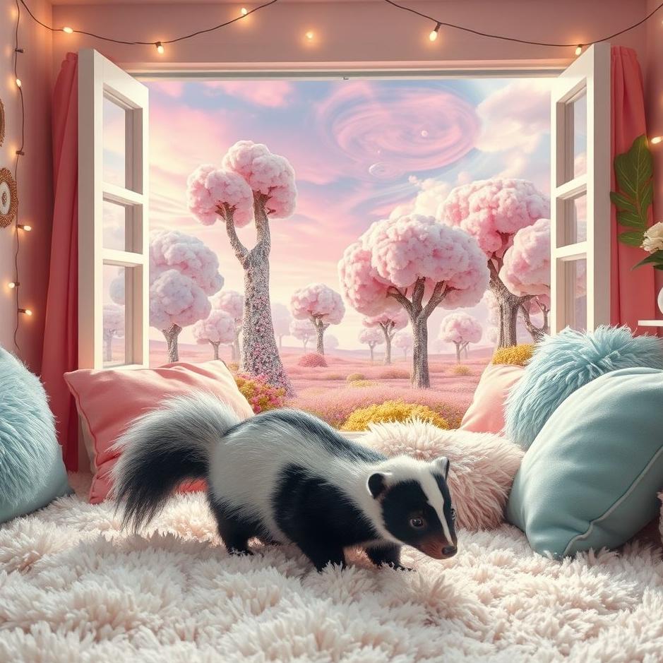 Dream : A skunk at home in a dream