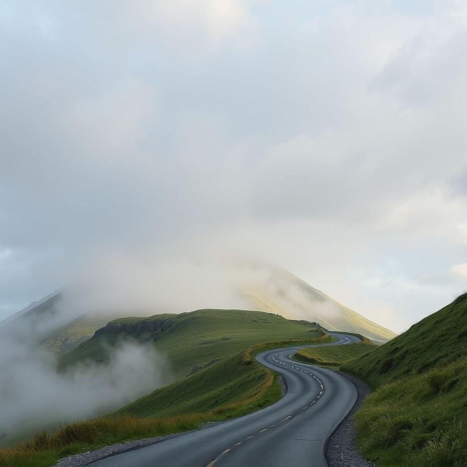 Dream : A sloping road in a dream