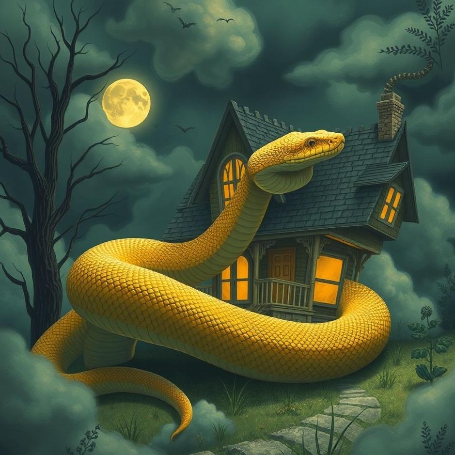 Dream : A snake all over the house in a dream
