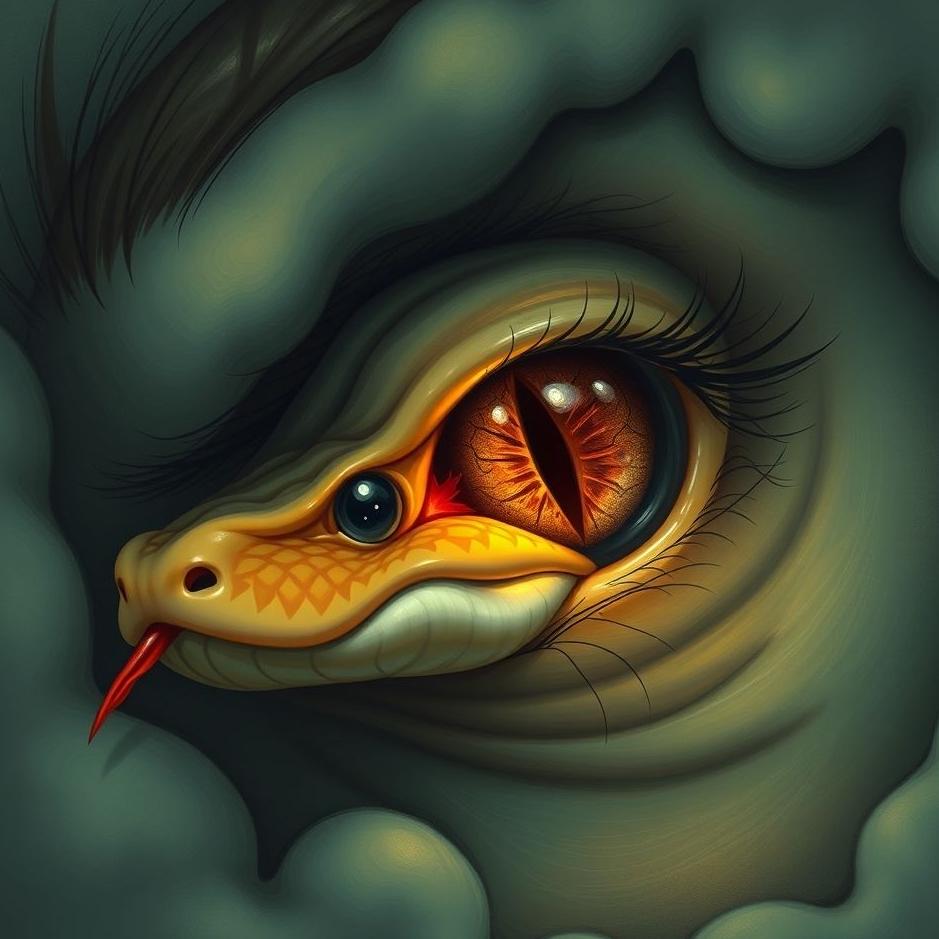 Dream : A snake bite in the eye in a dream