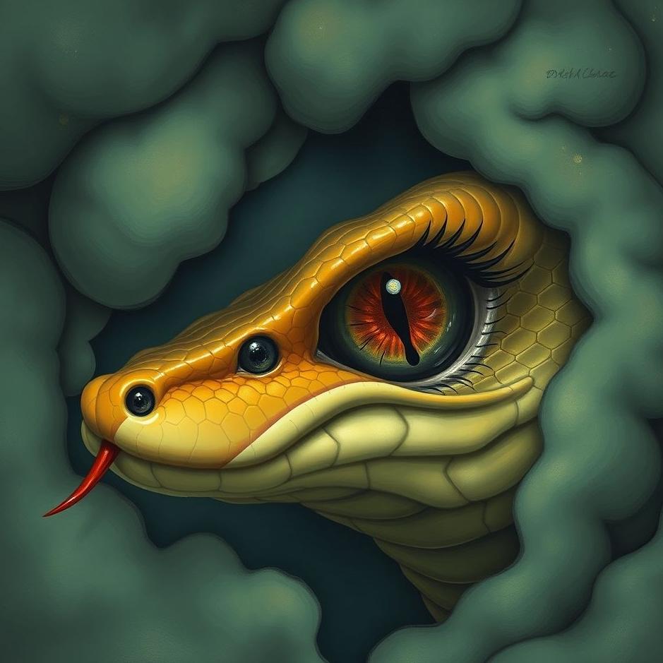 Dream : A snake bite your eye in a dream