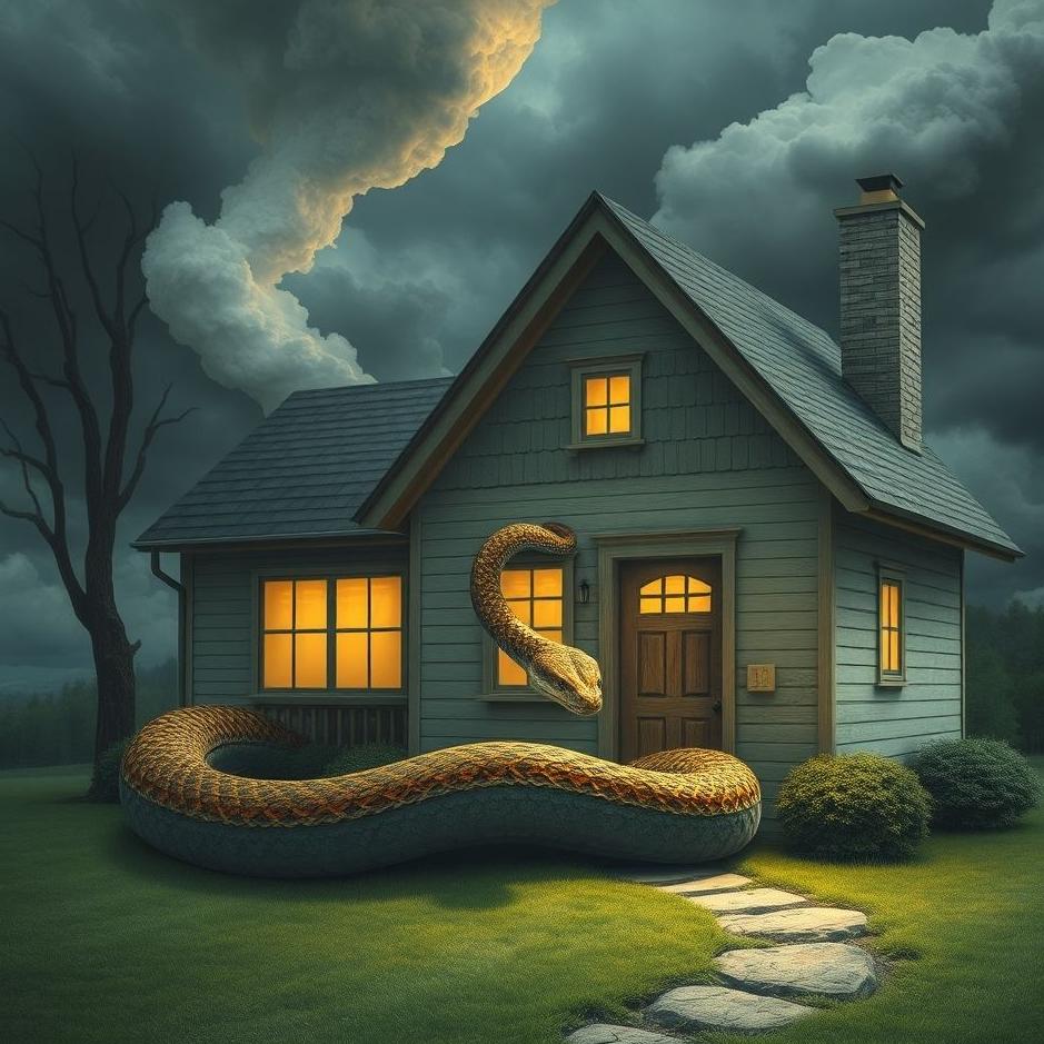 Dream : A snake coming out of a house in a dream