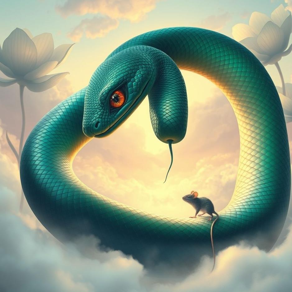 Dream : A snake eating a mouse in a dream