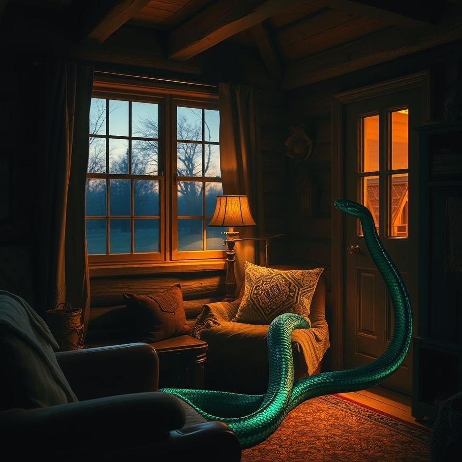 Dream : A snake enter the house in a dream