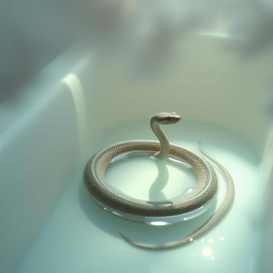 Dream : A snake in a bath in a dream