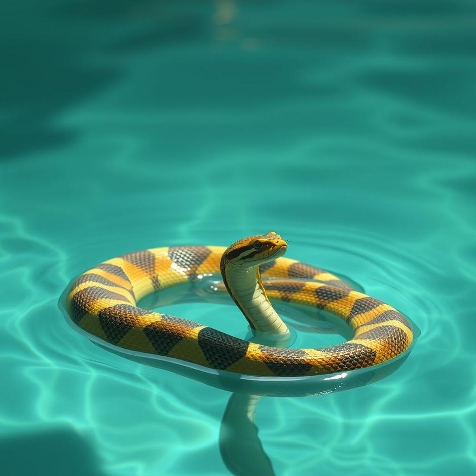 Dream : A snake in a pool in a dream