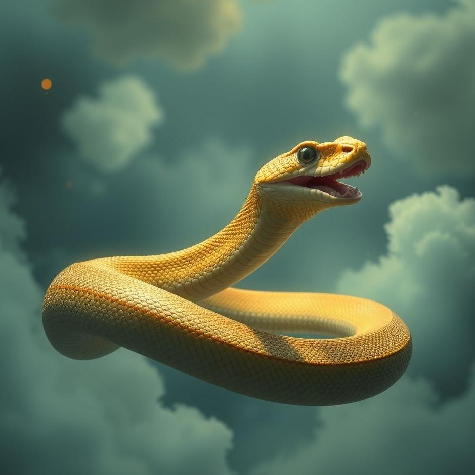 Dream : A snake in the air in a dream