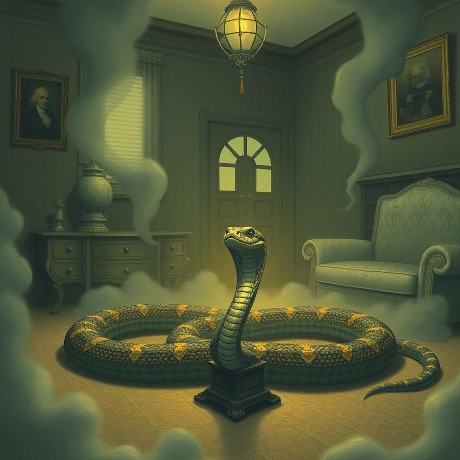 Dream : A snake in the middle of the house in a dream