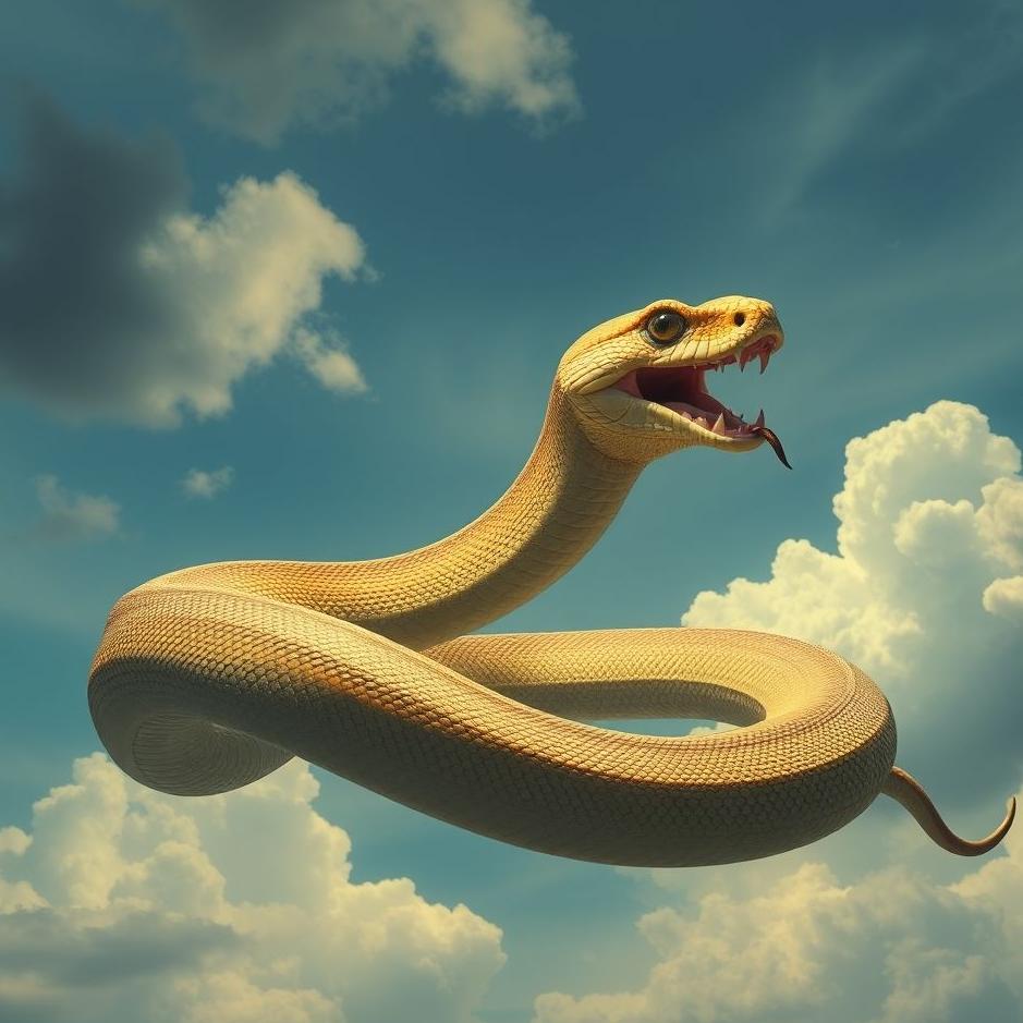 Dream : A snake in the sky in a dream