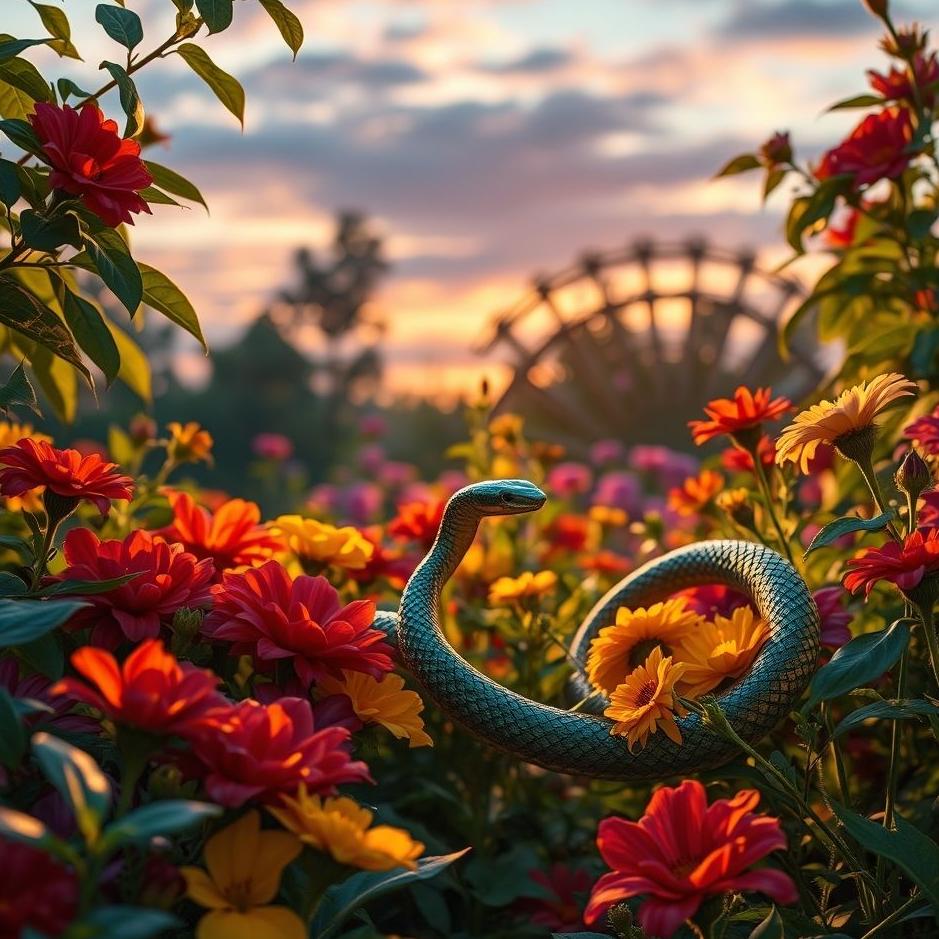 Dream : A snake in your garden in a dream