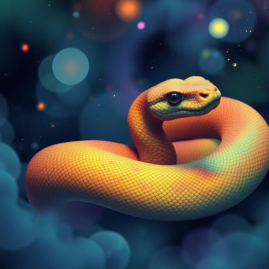 Dream : A snake of every color in a dream