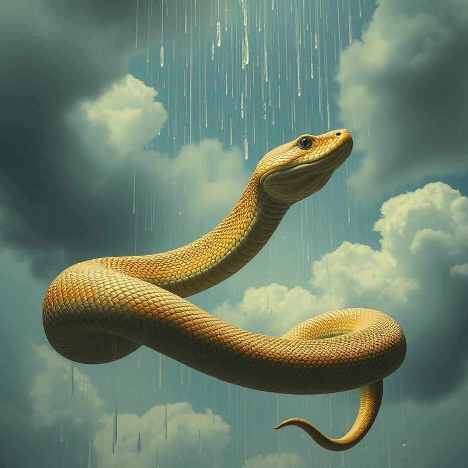 Dream Dictionary : A snake raining down from the sky in a dream