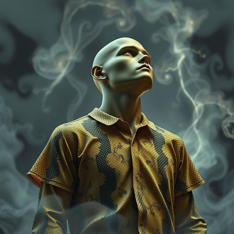 Dream : A snake shirt at home in a dream