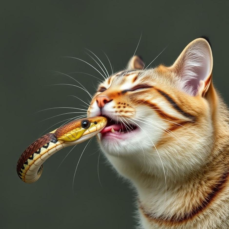 Dream Dictionary : A snake swallowing a cat 