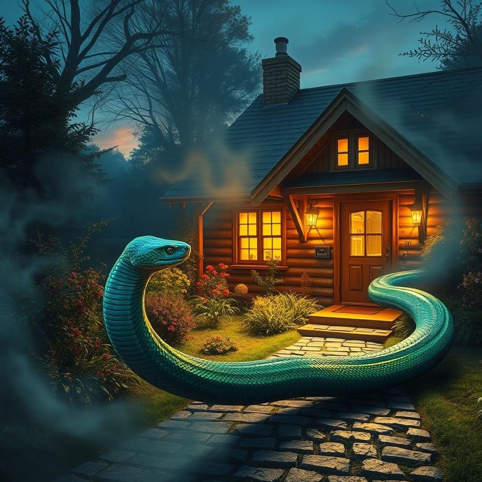 Dream : A snake trying to enter the house in a dream